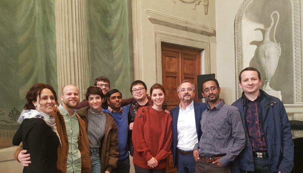 The INVITE fellows with Mario Pezzotti at the second INVITE annual workshop (Verona, 4/12/2019)