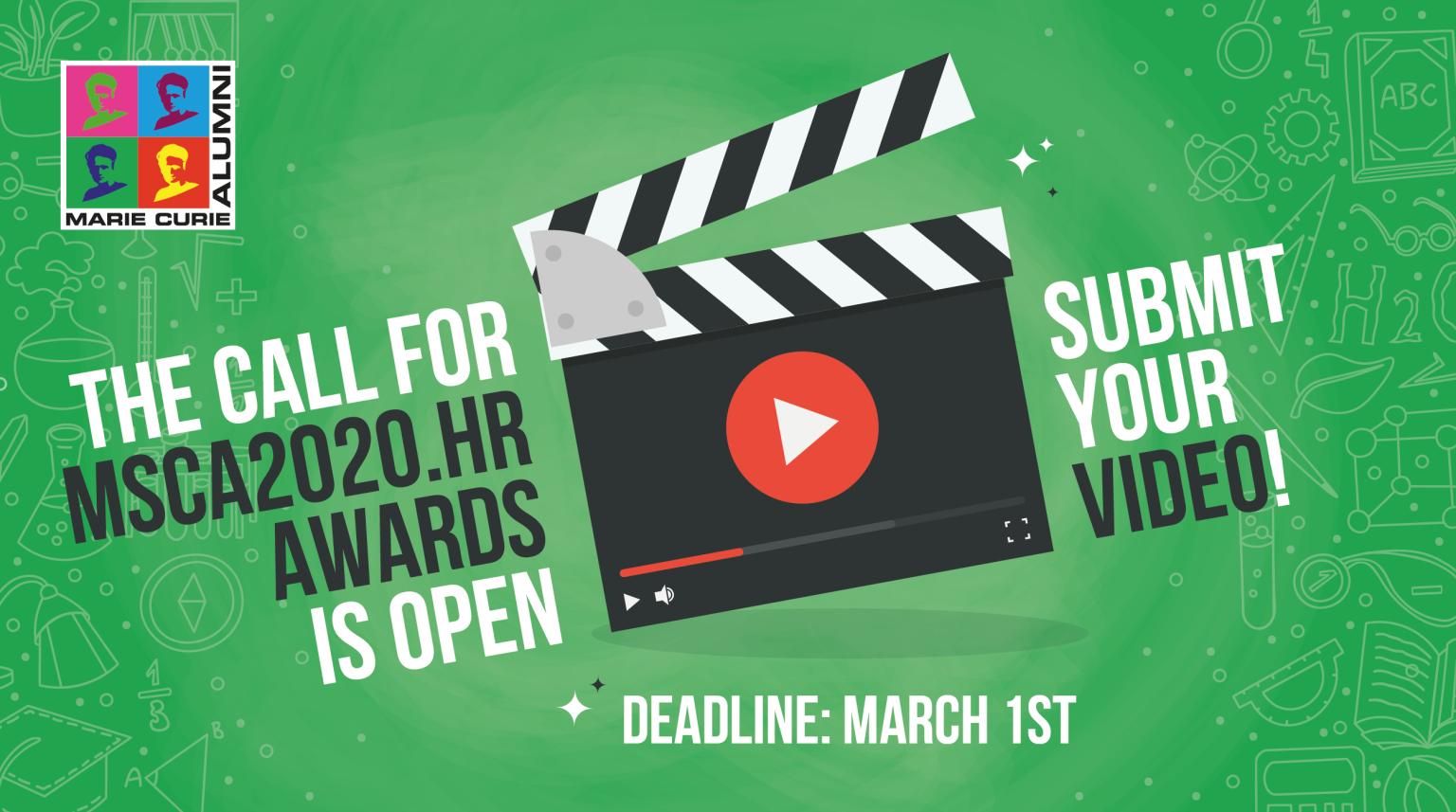 Call for MSCA2020.hr Awards is open!
Deadline for submission is March 1st 2020, 17:00:00 Brussels time